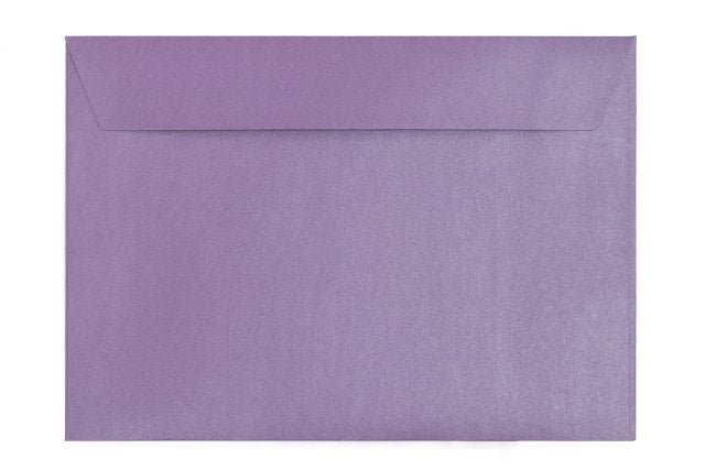 Enveloppes DIN C5 autocollantes, couleur nacre violet