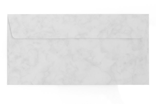 Enveloppes DIN long adhésives, marbrées blanc