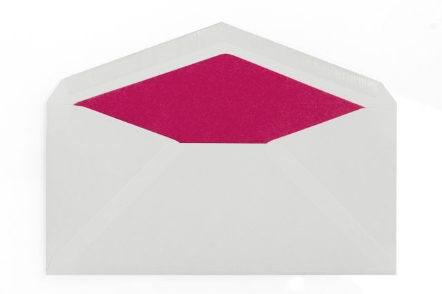 Enveloppes DIN long, Blanc avec intérieur rose