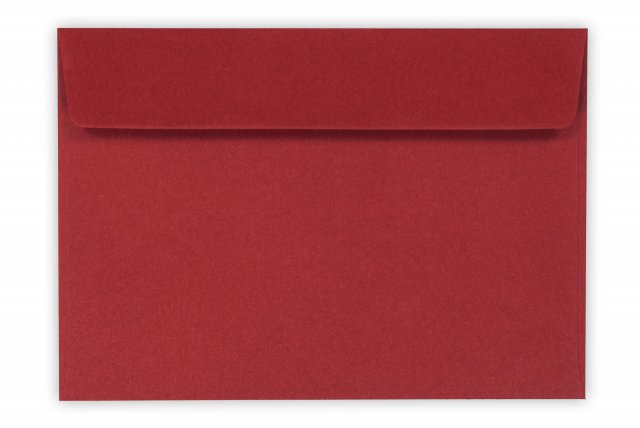 Enveloppes DIN C6 autocollantes, rouge foncé