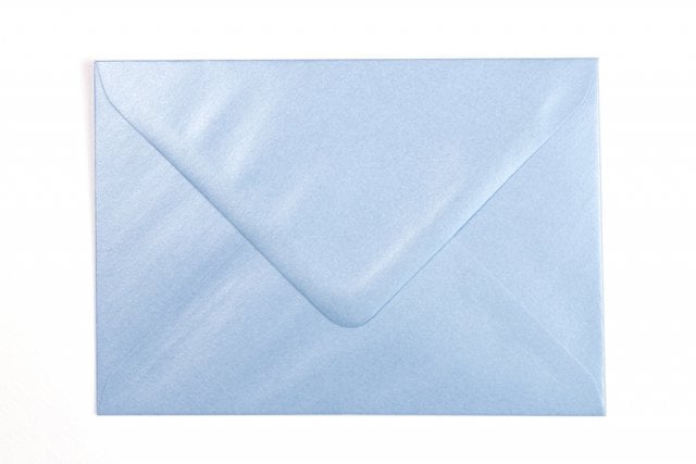 Enveloppes DIN C6, nacre bleu clair