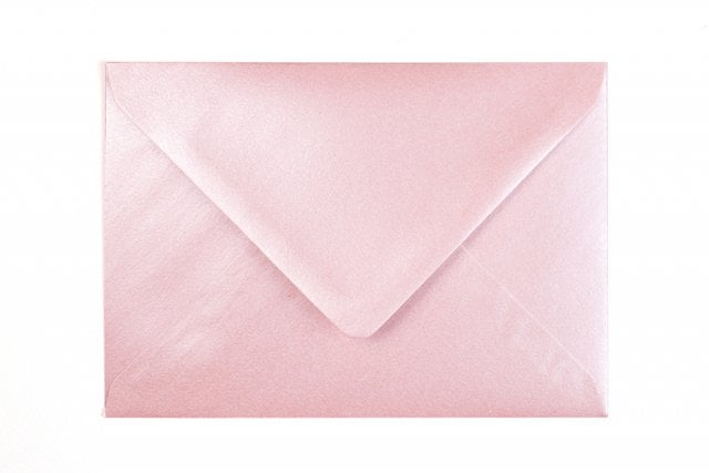 Enveloppes DIN C6, rose nacré