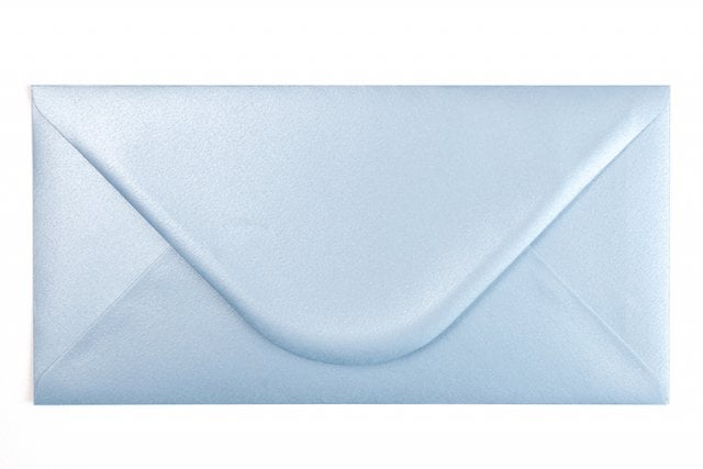 Enveloppes DIN long, Bleu clair nacré