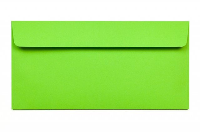 Enveloppes DIN long adhésives, vert intense