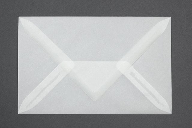 Enveloppes format spécial, Transparent