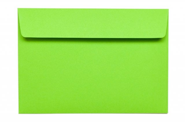 Enveloppes DIN C6 autocollantes, vert intense