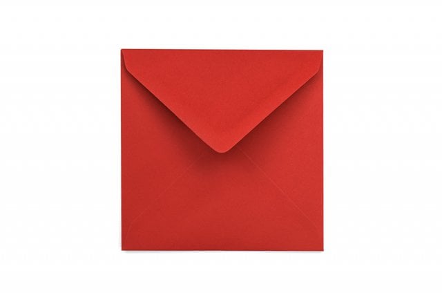 Enveloppes Carré 130x130 mm, Rouge