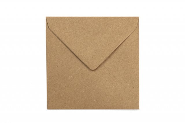 Enveloppes Carré 155x155 mm, papier kraft