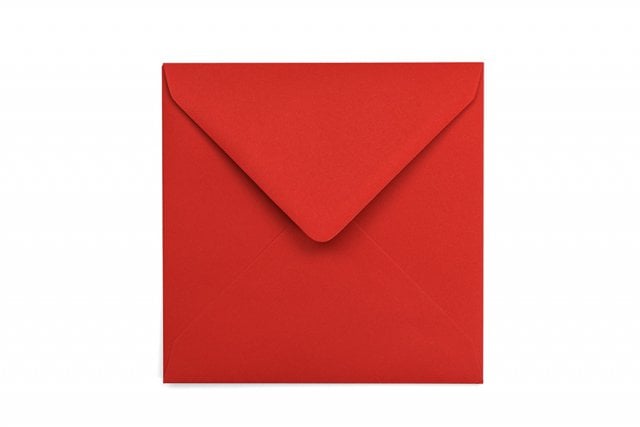 Enveloppes Carré 155x155 mm, Rouge