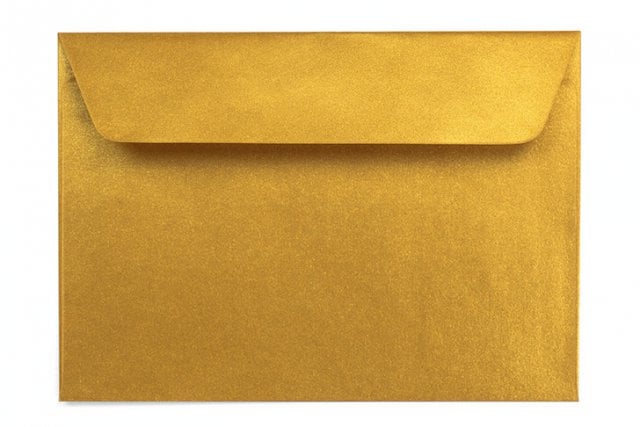 Enveloppes DIN C6 autocollantes, or