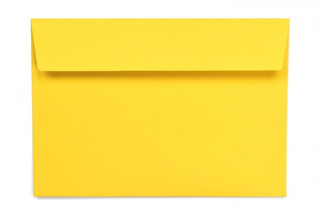 Enveloppes DIN C6 autocollantes, Jaune