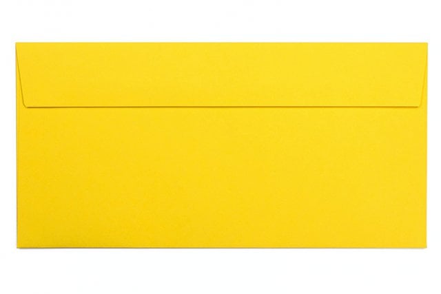 Enveloppes DIN Longues autocollantes, Jaune