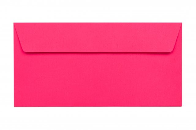 Enveloppes DIN long adhésives, Neon Pink