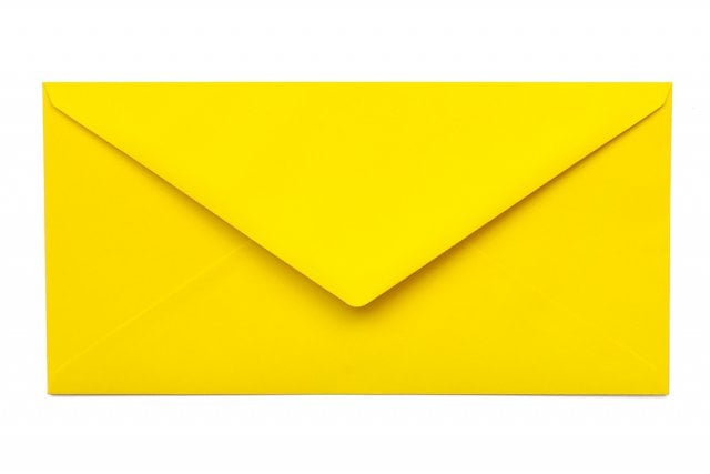 Enveloppes DIN long, Jaune d'or