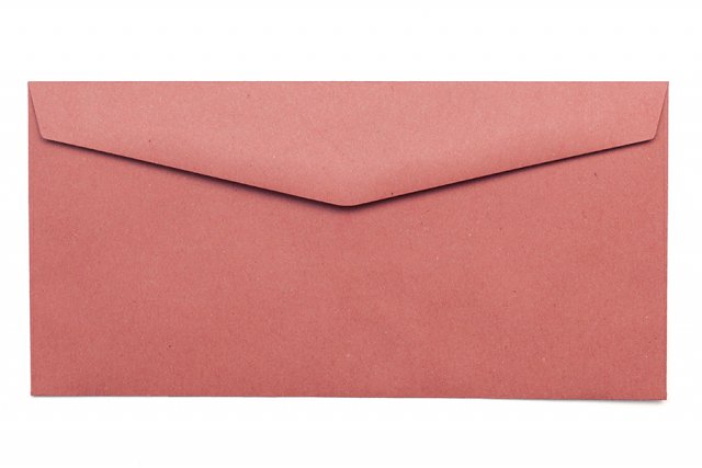Enveloppes DIN long, recyclées rouge