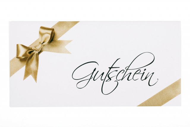 Enveloppes DIN long, blanc avec impression, bon d'achat