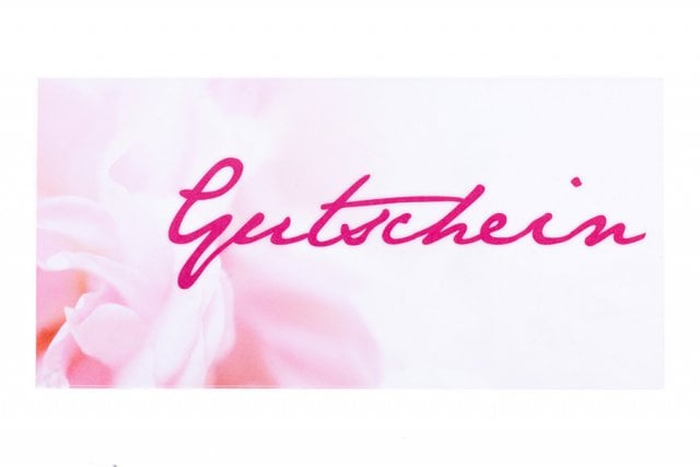 Enveloppes DIN Lang, impression Rose, bon d'achat