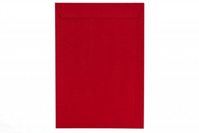 Enveloppes DIN C4 adhésives, rouge foncé