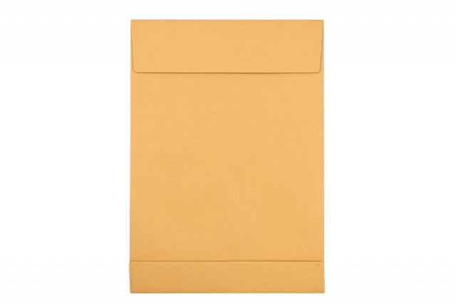 Enveloppes DIN B4, marron avec fond plat
