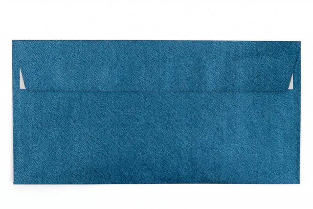 Enveloppes DIN long adhésives, Bleu métallisé structuré