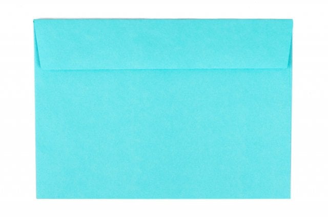 Enveloppes DIN C6 autocollantes, bleu moyen