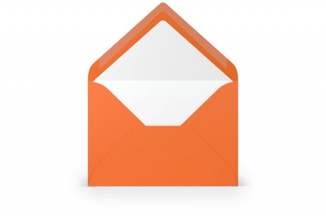 Enveloppes DIN B6, doublées d'orange