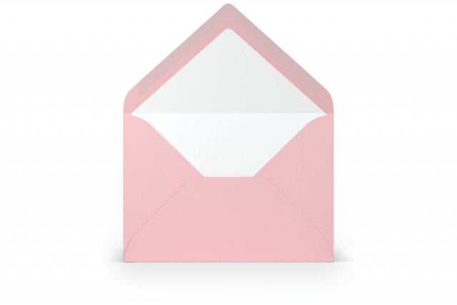 Enveloppes DIN B6, Rosa doublées