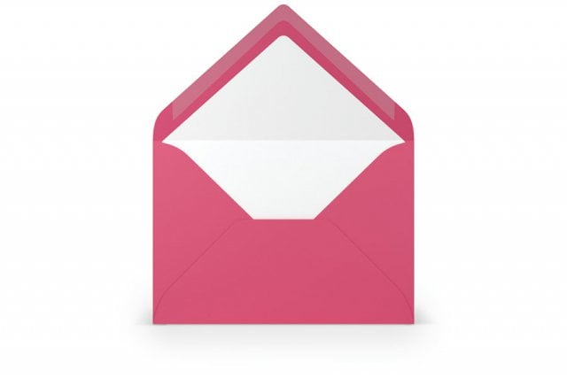Enveloppes DIN B6, doublées de rose