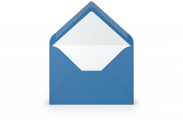 Enveloppes DIN B6, doublées bleues
