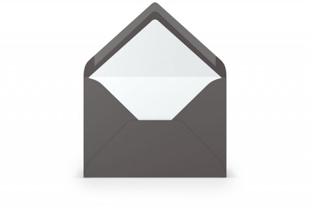 Enveloppes DIN B6, doublées gris foncé