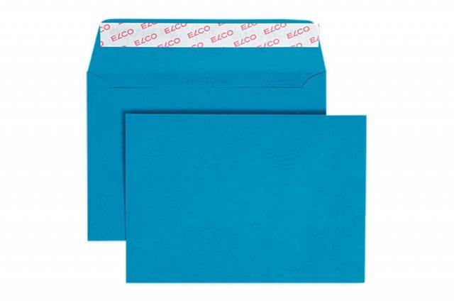 Enveloppes Elco DIN C6 autocollantes, bleu roi