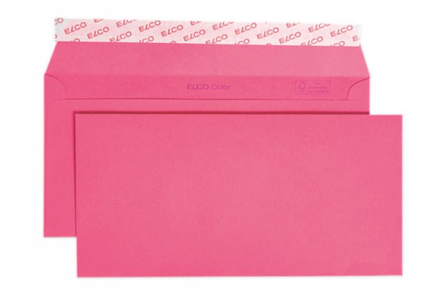 Enveloppes Elco DIN Lang+ autocollantes, rouge éosine