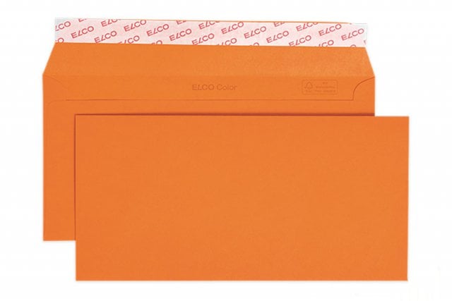 Enveloppes Elco DIN Lang+ autocollantes, orange