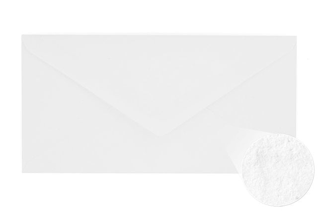 Enveloppes DIN long, Blanc, structure martelée