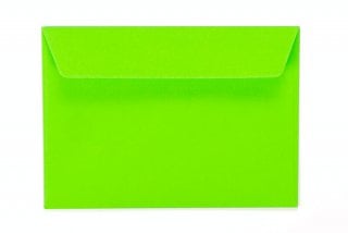 Enveloppes DIN C6 autocollantes, vert fluo