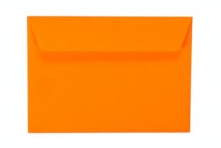 Enveloppes DIN C6 autocollantes, Neon Orange
