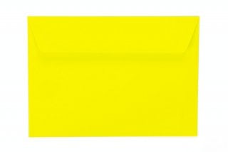 Enveloppes DIN C6 autocollantes, Jaune fluo