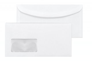 Enveloppes DIN Lang+, Blanches avec fenêtre