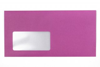 Enveloppes DIN long avec fenêtre, impression Pink