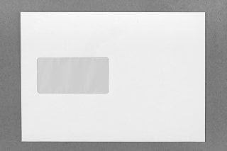Enveloppes DIN C5 adhésives, blanches avec fenêtre