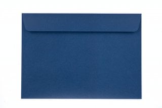 Enveloppes DIN C5 autocollantes, impression bleu foncé