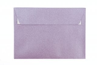 Enveloppes DIN C6 autocollantes, nacrées lilas