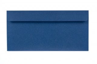 Enveloppes DIN long adhésives, impression bleu foncé