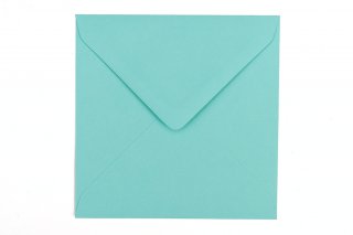 Enveloppes Carré 130x130 mm, Bleu-vert