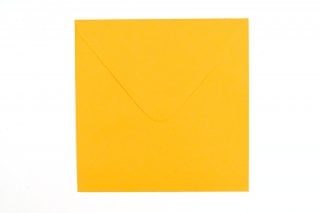 Enveloppes Carré 155x155 mm, Jaune foncé