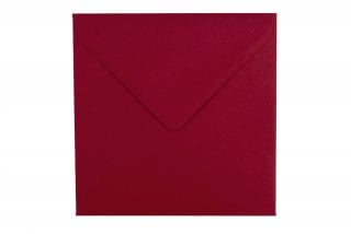 Enveloppes Carré 155x155 mm, Rouge foncé