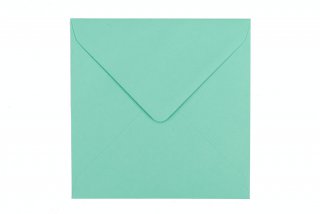 Enveloppes Carré 155x155 mm, Bleu vert
