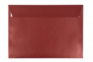 Enveloppes DIN C5 autocollantes, rouge nacré