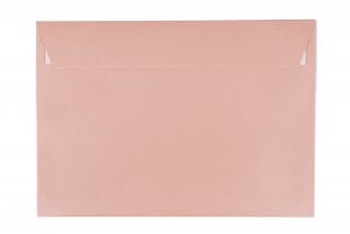 Enveloppes DIN C5 autocollantes, rose nacré