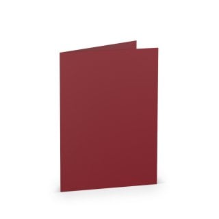 Cartes pliables DIN A6, Rouge foncé